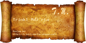 Trinkl Márta névjegykártya