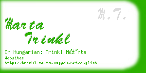 marta trinkl business card